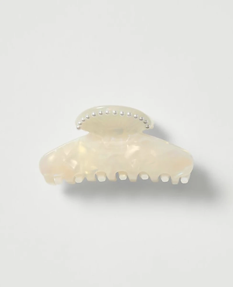 Ann Taylor Pearlized Claw Clip Ivory Women's