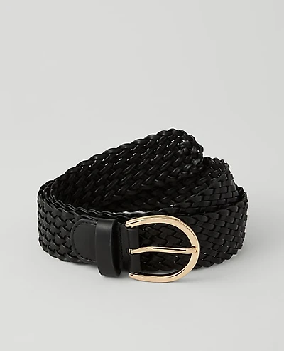 Ann Taylor Braided Belt Black Women's
