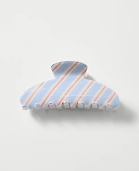 Ann Taylor Weekend Large Striped Hair Clip Winter White Women's