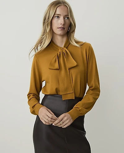 Ann Taylor Bow Neck Cardigan Women's