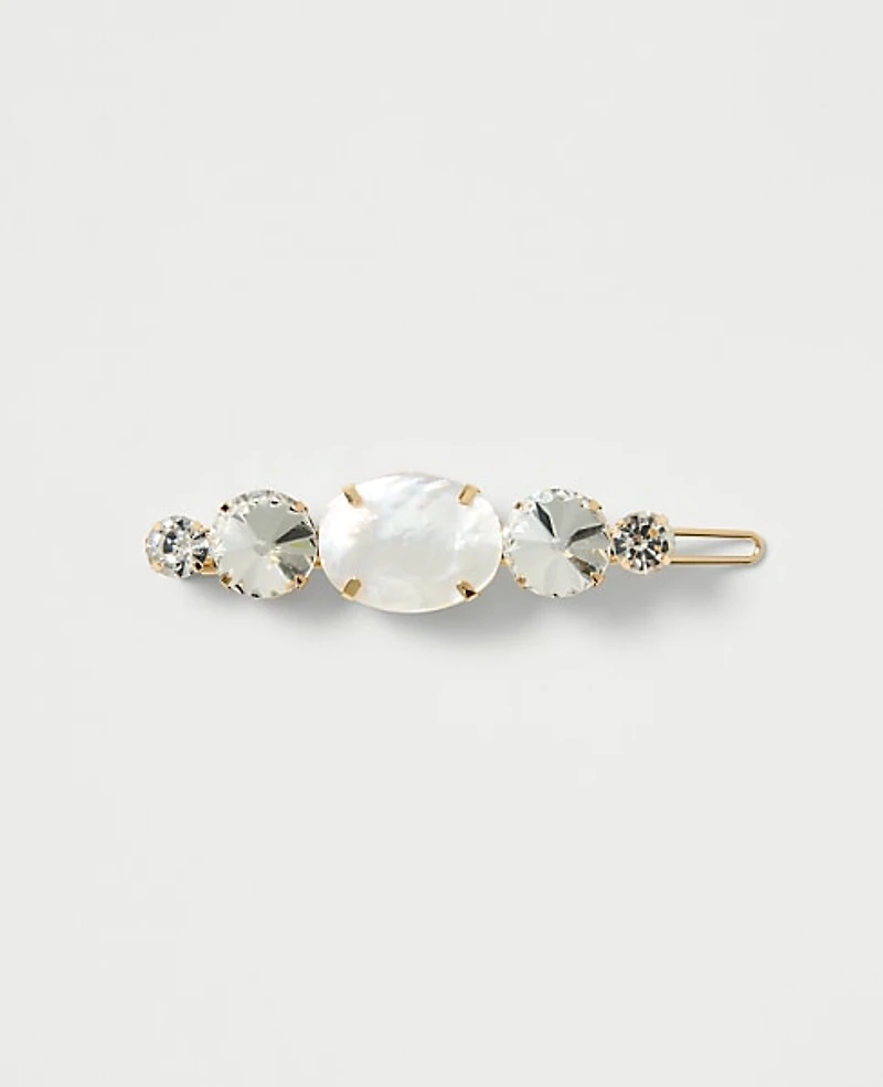 Ann Taylor Crystal Bobby Pin Goldtone Women's