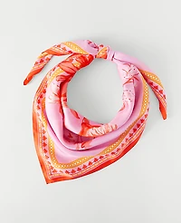 Ann Taylor Floral Silk Scarf Angelic Pink Women's