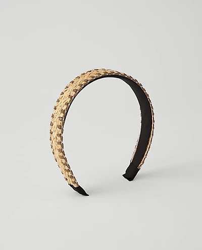 Ann Taylor Weekend Straw Headband Natural Women's
