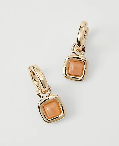 Ann Taylor Square Hoop Earrings Goldtone Women's