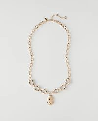 Ann Taylor Mixed Chain Pendant Necklace Goldtone Women's