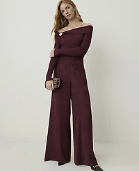 Ann Taylor The Paisley Statement Palazzo Pant Purest Plum Women's
