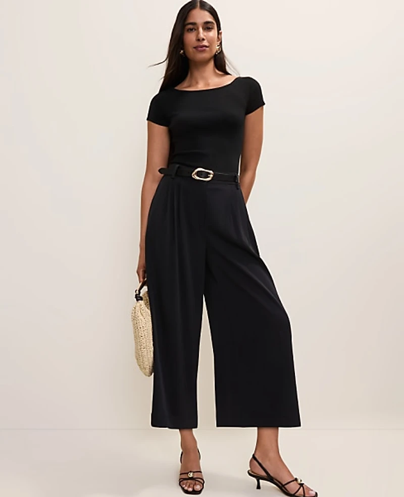 Ann Taylor The Petite Pintucked Culotte Pant Women's