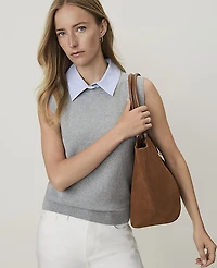 Ann Taylor Weekend Collared Sweater Vest Women's