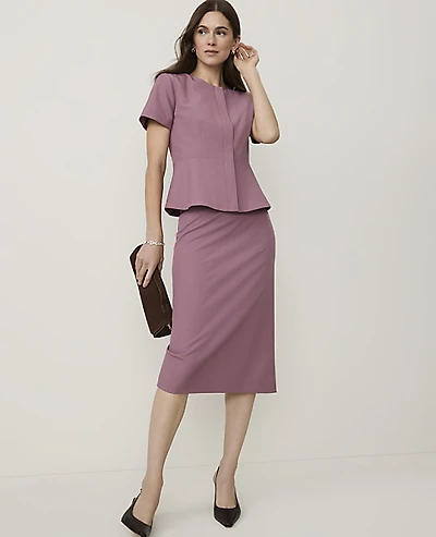 Ann Taylor The Pencil Skirt Bi-Stretch Stormy Mauve Women's