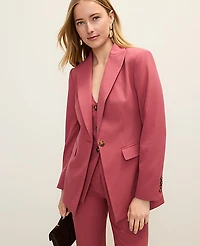 Ann Taylor The Petite Fitted Long Blazer Rose Clay Women's