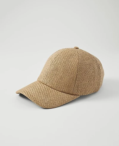 Ann Taylor Weekend Straw Baseball Cap Natural Women's