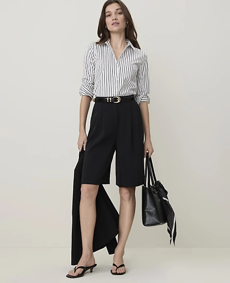Ann Taylor The Petite Pleated Bermuda Short Women's