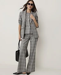Ann Taylor The Petite Jayne Trouser Plaid Blue Women's