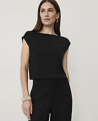 Ann Taylor Petite Boatneck Sweater Shell Top Women's