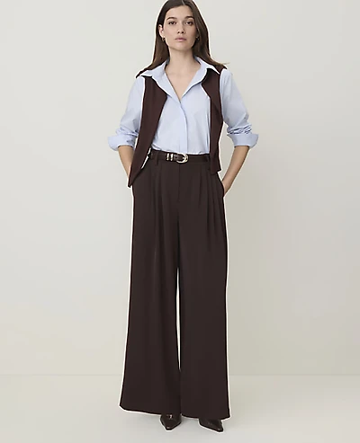 Ann Taylor The Multi Pleated Wide Leg Pant Women's