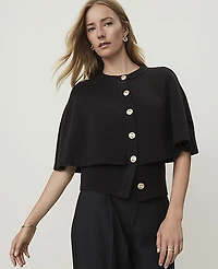 Ann Taylor Short Sleeve Capelet Cardigan Women's