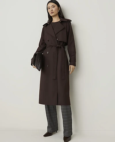 Ann Taylor Modern Trench Coat French Mocha Women's