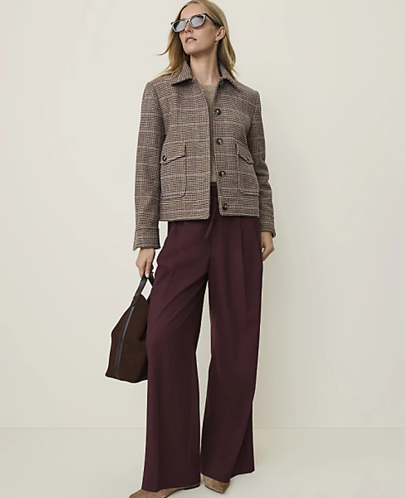 Ann Taylor Petite Weekend Easy Fit Wide-Leg Pant Women's
