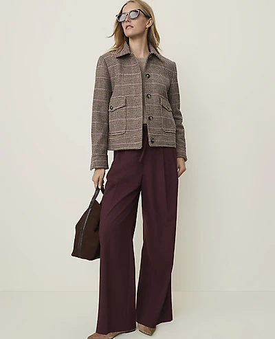 Ann Taylor Petite Weekend Easy Fit Wide-Leg Pant Women's