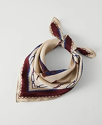 Ann Taylor Horsebit Print Silk Scarf Sand Shell Women's