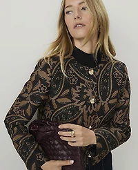 Ann Taylor The Petite Paisley Patch Pocket Jacket Safari Foliage Women's