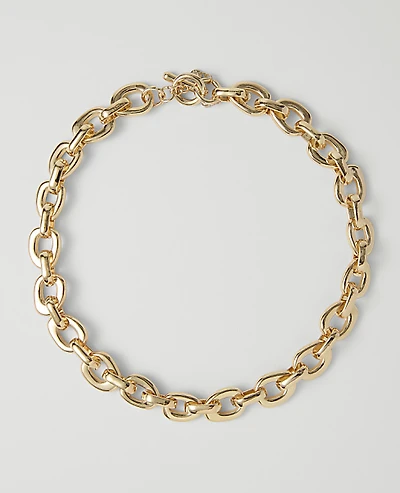 Ann Taylor Chunky Chain Necklace Goldtone Women's