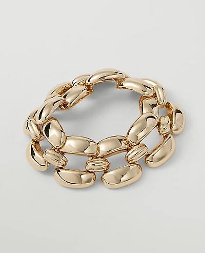 Ann Taylor Chunky Chain Link Bracelet Goldtone Women's