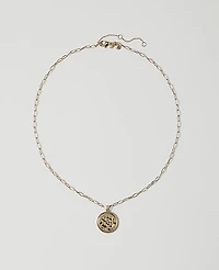 Ann Taylor Textured Pendant Necklace Goldtone Women's