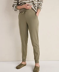 Ann Taylor Haven Well Within Organic Cotton Interlock Joggers Vetiver Women's