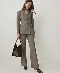 Ann Taylor The Petite Jayne Trouser Pant Houndstooth Pure Chocolate Women's
