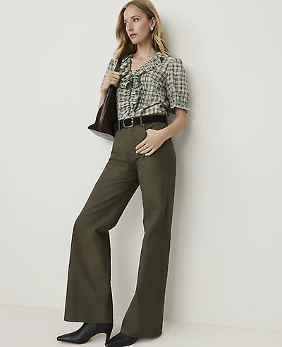 Ann Taylor Petite Weekend Wide-Leg Pant Women's