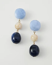 Ann Taylor Triple Stone Drop Earrings Goldtone Women's