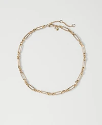 Ann Taylor Paperclip Chain Necklace Goldtone Women's