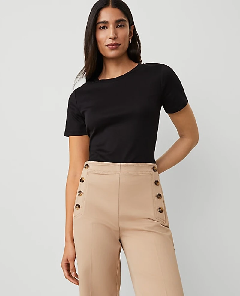 Ann Taylor Petite Weekend Crew Neck T-Shirt Women's