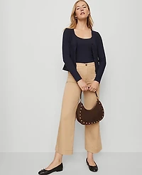 Ann Taylor Weekend Sateen Patch Pocket Pant Women's