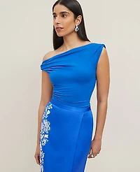 Ann Taylor Asymmetrical One-Shoulder Top Women's