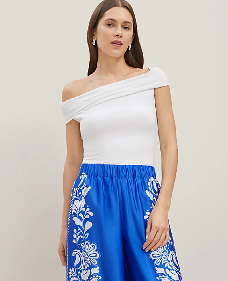 Ann Taylor Asymmetrical One-Shoulder Top Women's