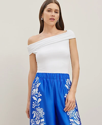 Ann Taylor Asymmetrical One-Shoulder Top Women's