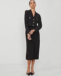 Ann Taylor The Petite Column Maxi Skirt Fluid Crepe Black Women's