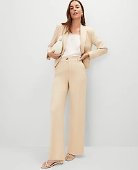 Ann Taylor The Petite Perfect Wide-Leg Pant Size 4 Sands Edge Women's