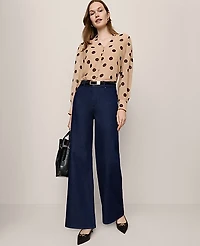 Ann Taylor The Wide-Leg Jean Classic Rinse Wash Women's