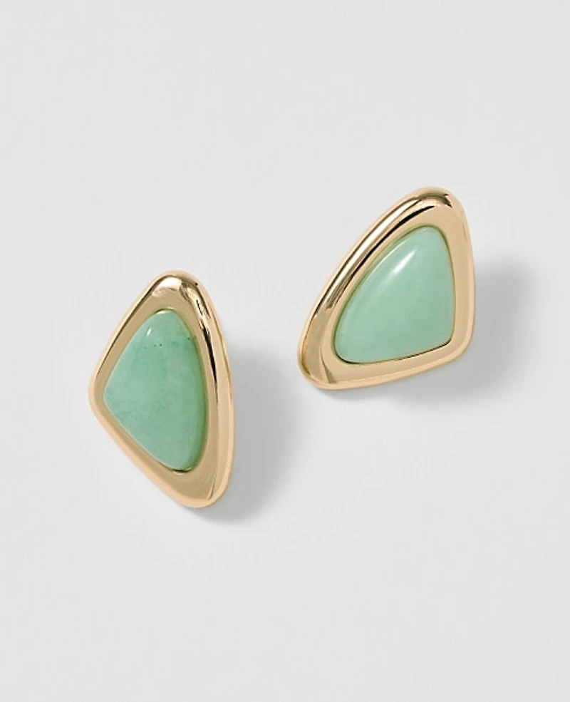 Ann Taylor Triangle Stone Stud Earrings Glass Slipper Women's