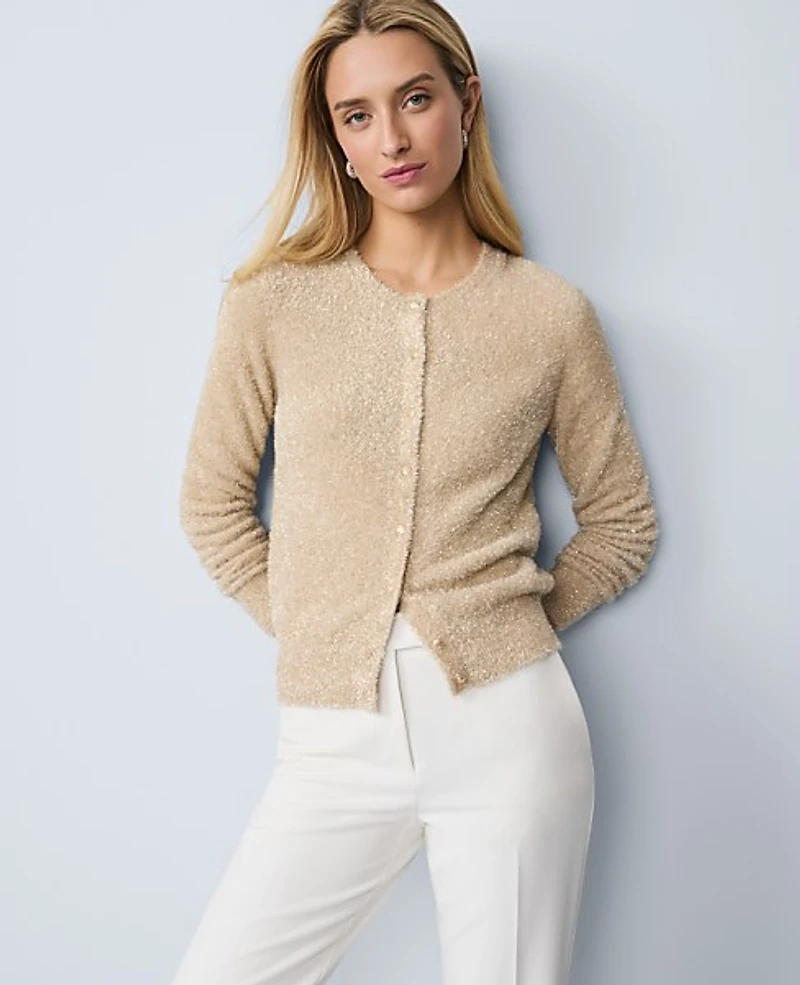 Ann Taylor Shimmer Cardigan Women's