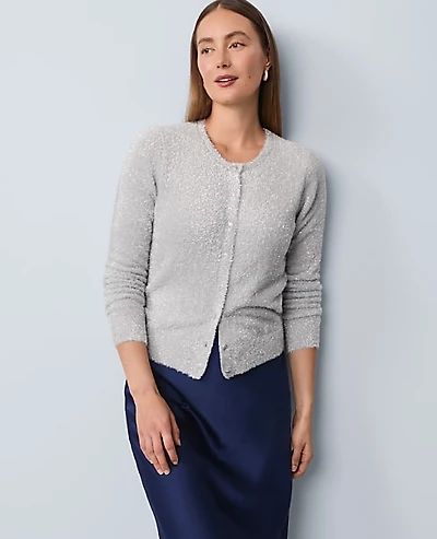 Ann Taylor Shimmer Cardigan Women's
