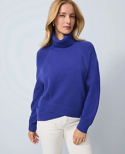Ann Taylor Crossover Turtleneck Sweater Women's