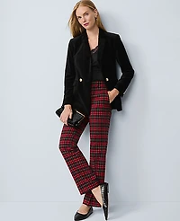 Ann Taylor The Sophia Pant Plaid Iconic Red Women's