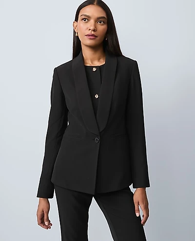 Ann Taylor The Shawl Collar Blazer Black Women's