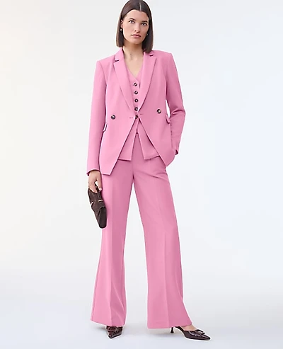 Ann Taylor The Cutaway Blazer Fluid Crepe Smokey Rose Women's