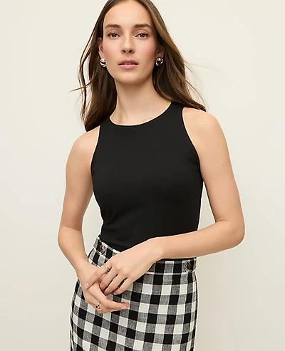 Ann Taylor Crew Neck Halter Tank Top Women's