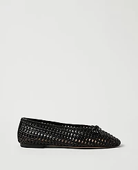 Ann Taylor Weekend Woven Bow Ballet Flat Women's